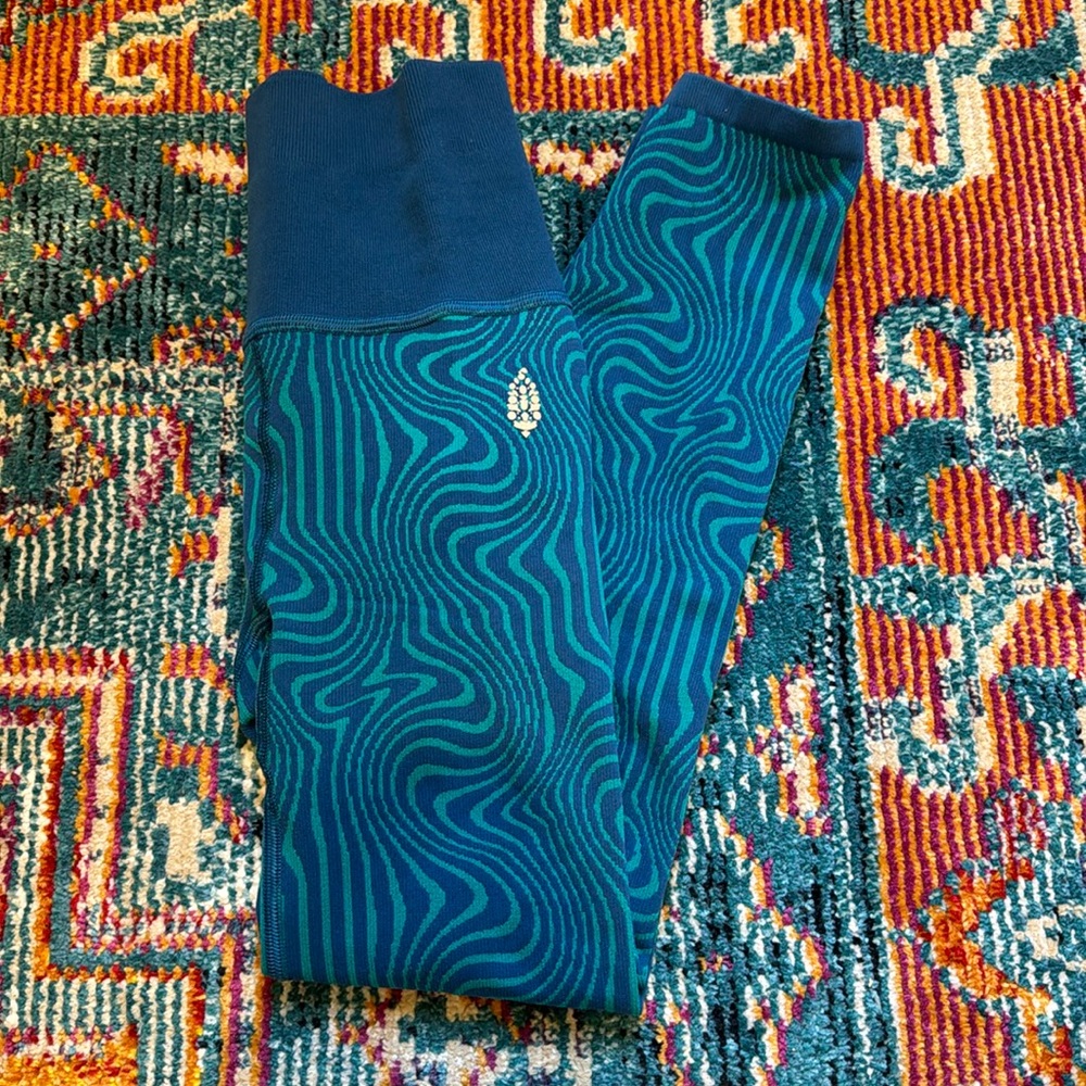 FP Movement Free Throw Jacquard Leggings, Size XS, Wave Rider Combo Color, NWOT